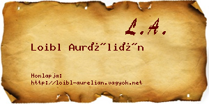 Loibl Aurélián névjegykártya
